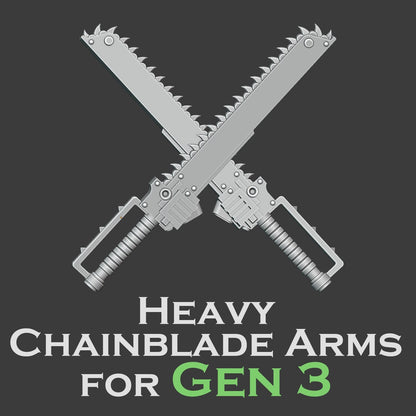 Heresy Gen 3 Heavy Chainblade Arm Pairs x10 (Custom Order)