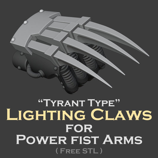 Heresy Lightning Claw Attachment for Power Fist Arms x10 (Custom Order)