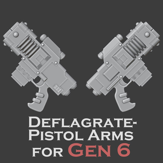 Heresy Gen 6 Deflagerate Pistol Arms x10 (Custom Order)