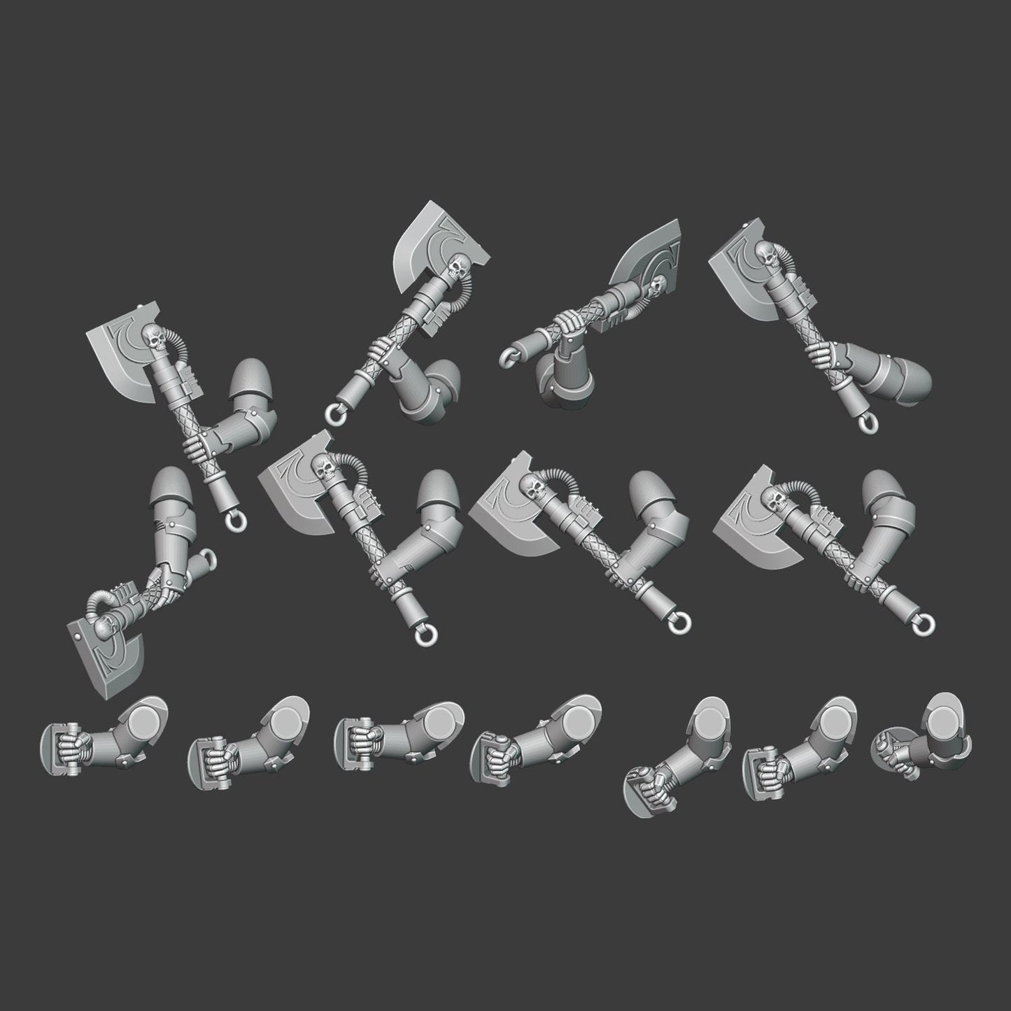 Heresy Gen 4 Legio 13 Shieldman's Axe Arm Pairs Ver. 40000 x10 (Custom Order)