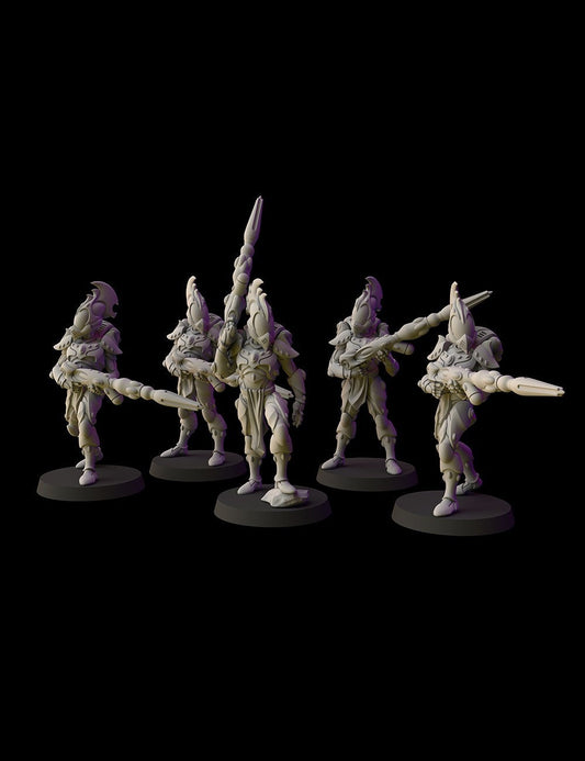 Aeterni Fantasy Cult Miniatures Fire Warriors x5 (Custom Order)