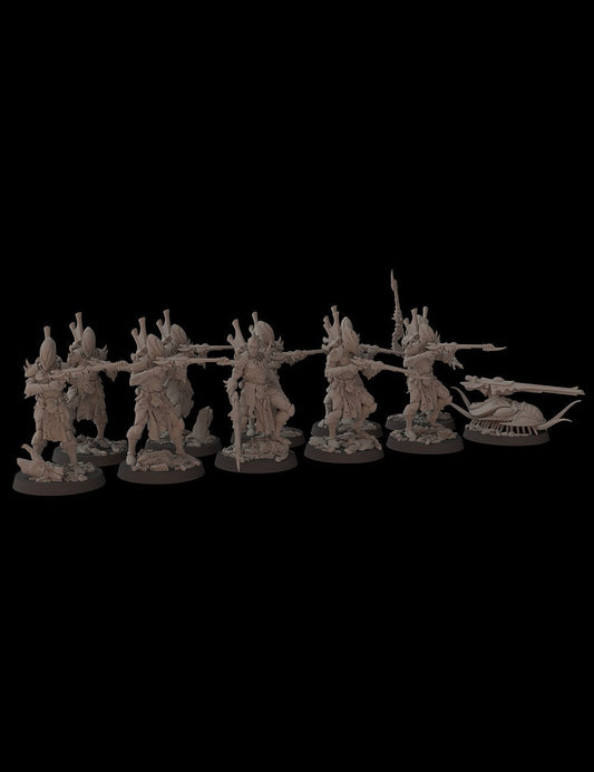 Aeterni Fantasy Cult Miniatures Primeval Troops with Platform x10 (Custom Order)