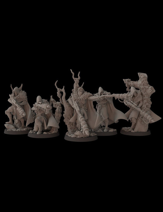 Aeterni Fantasy Cult Miniatures Primeval Recon Squad x5 (Custom Order)