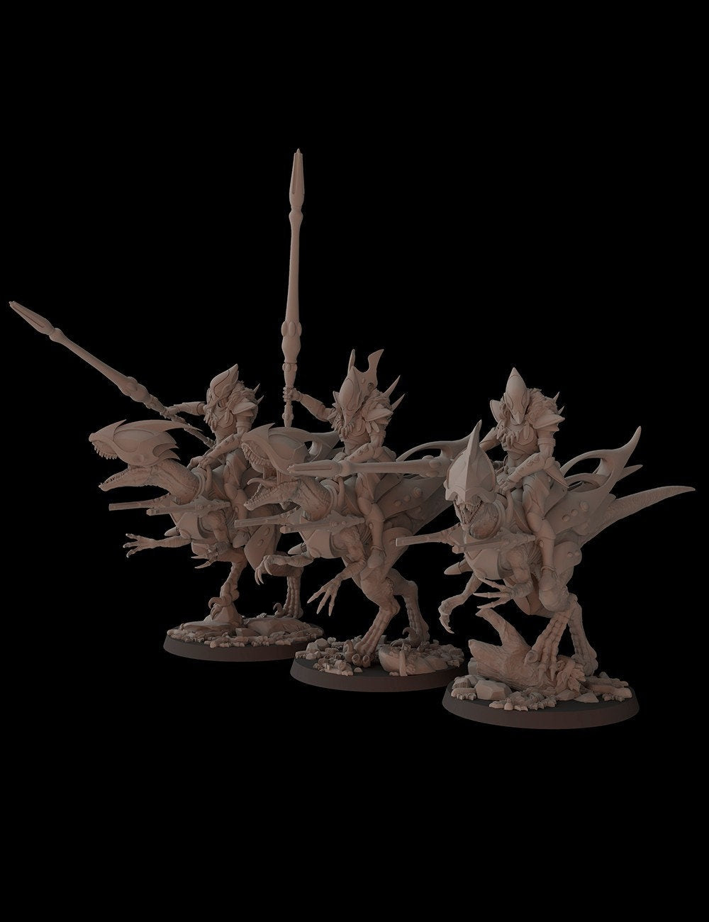 Aeterni Fantasy Cult Miniatures Lanceraptors x3 (Custom Order)