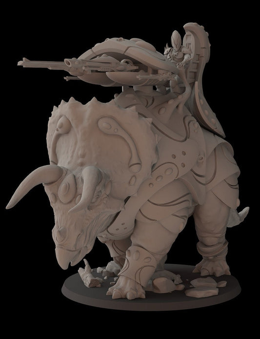 Aeterni Fantasy Cult Miniatures Triceratops Tank (Custom Order)