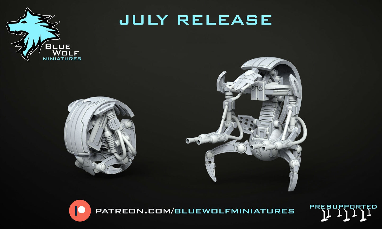 Legion - Droidekas (Custom Order) Blue Wolf Miniatures