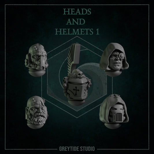 GreyTide Studios Head and Helmets Pack (Custom Order)