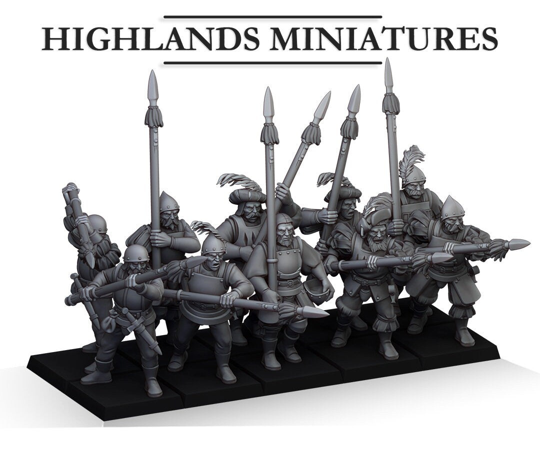 Sunland Troops with Halberds and Spears - Highland Miniatures (Custom Order)